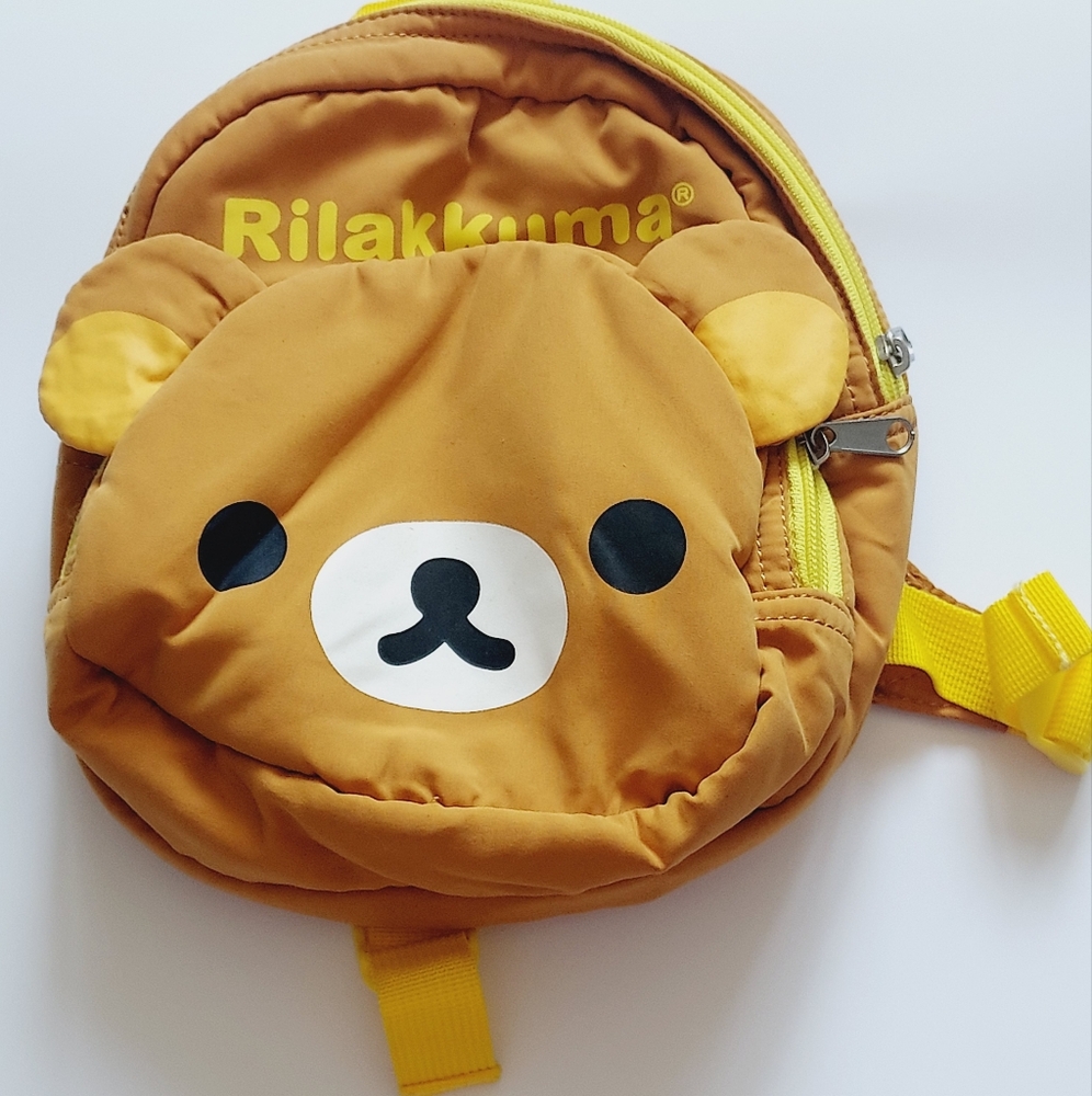 San-x Rulakkuma Brown and Yellow Bear Bag Plush Accessory backpack